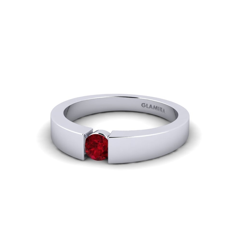 Tension Ruby Rings