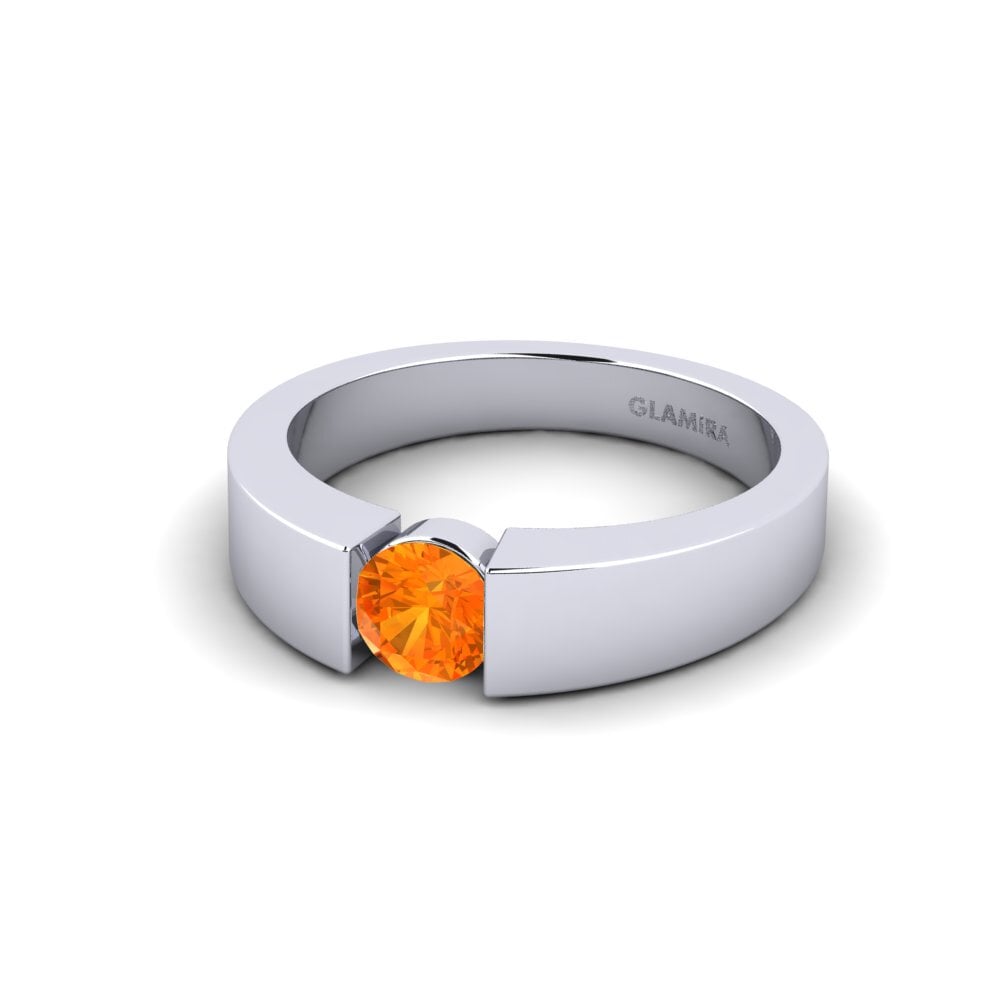 Zafiro Naranja Anillo de compromiso Nature 0.5 crt