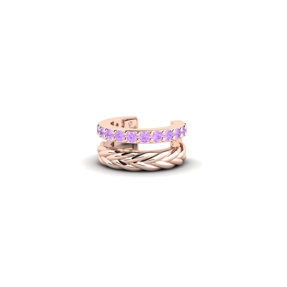 9k Oro Rosa Amatista Aro oreja hombre Rocroi