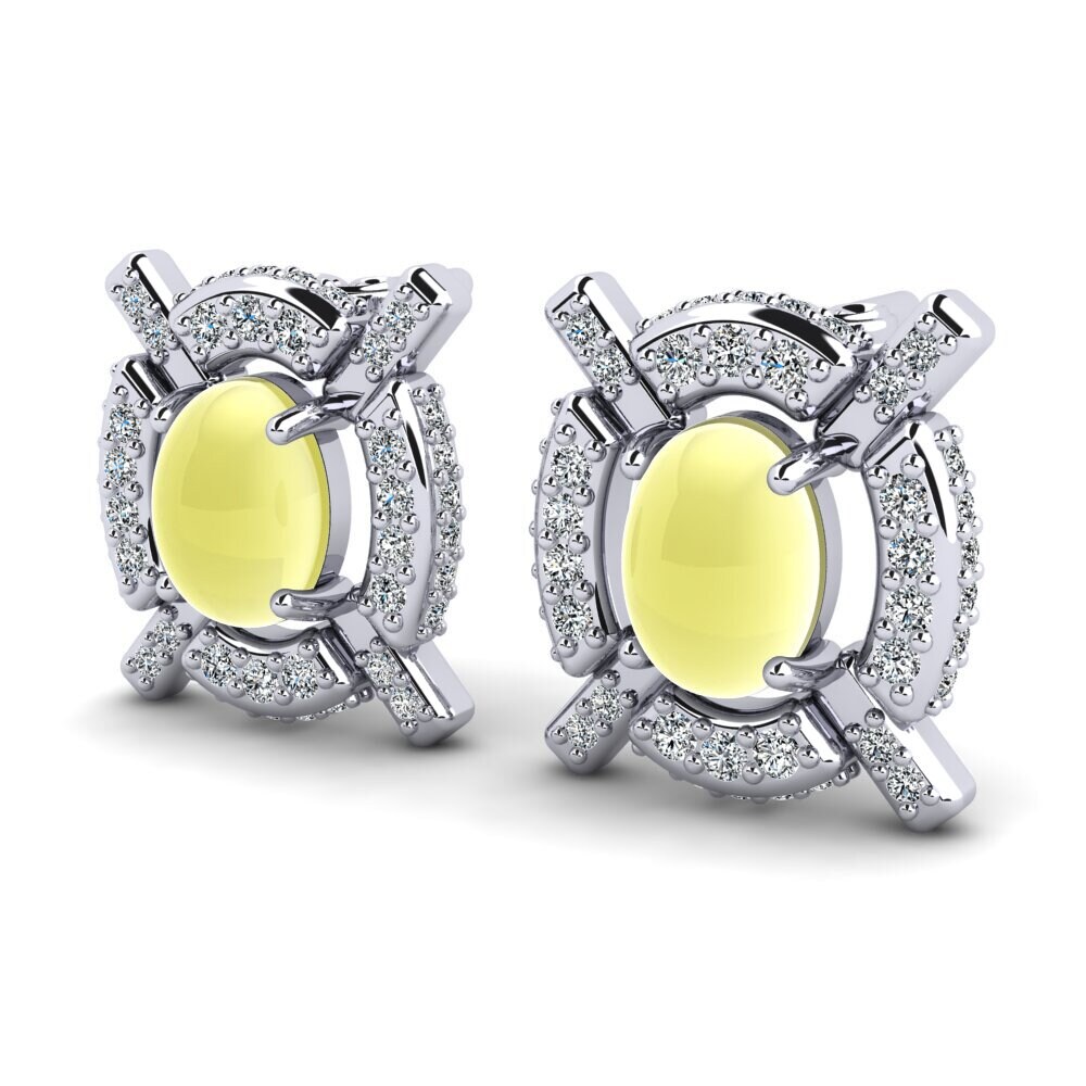 Cabochon Lemon Topaz Women's Earring Roderica