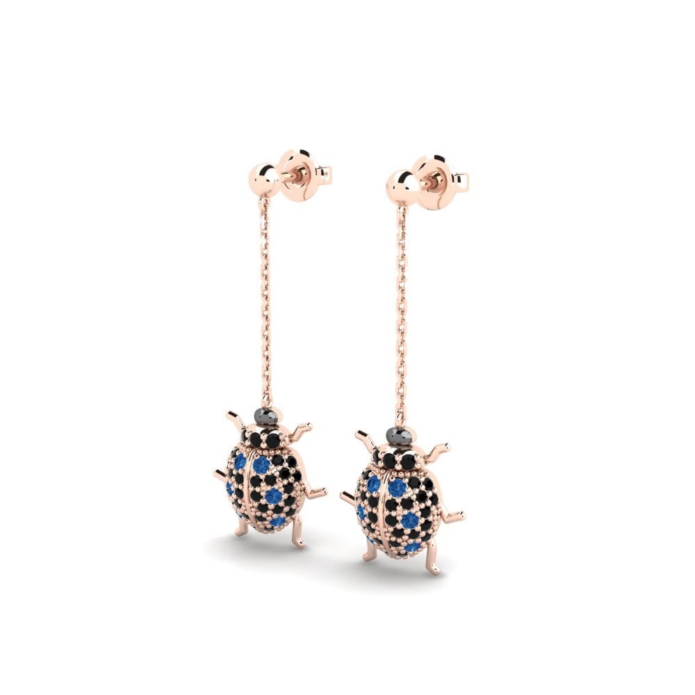 Zircone Bleu Foncé Boucle d'oreille femme Rodop