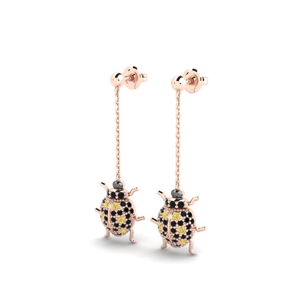 Diamante Amarillo Pendiente de mujer Rodop