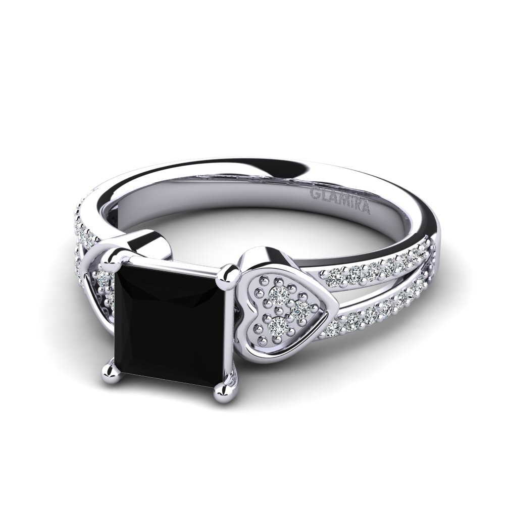 Black Diamond Engagement Ring Roenna