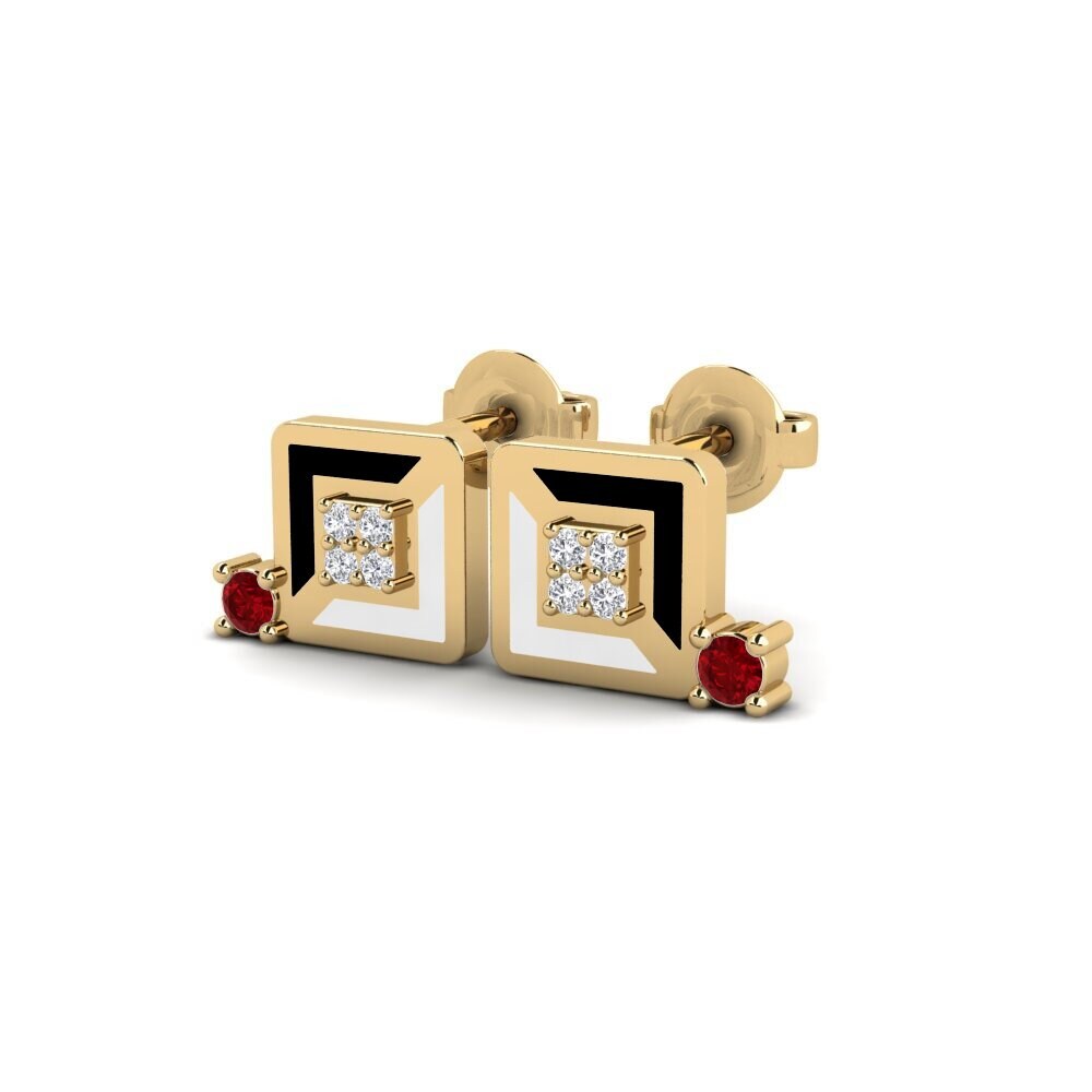 ruby-zirconia ต่างหู Rohano