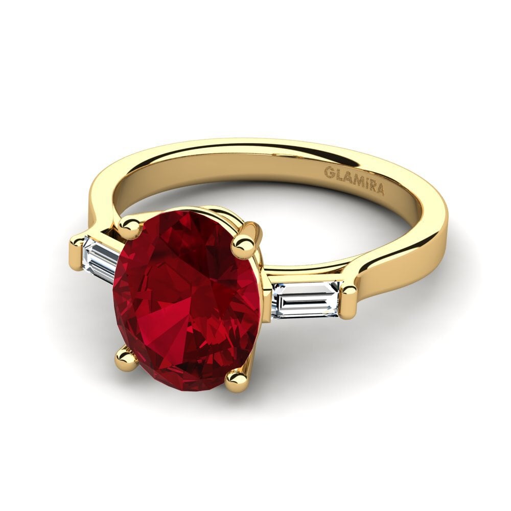 Red Zirconia Engagement Ring Roline