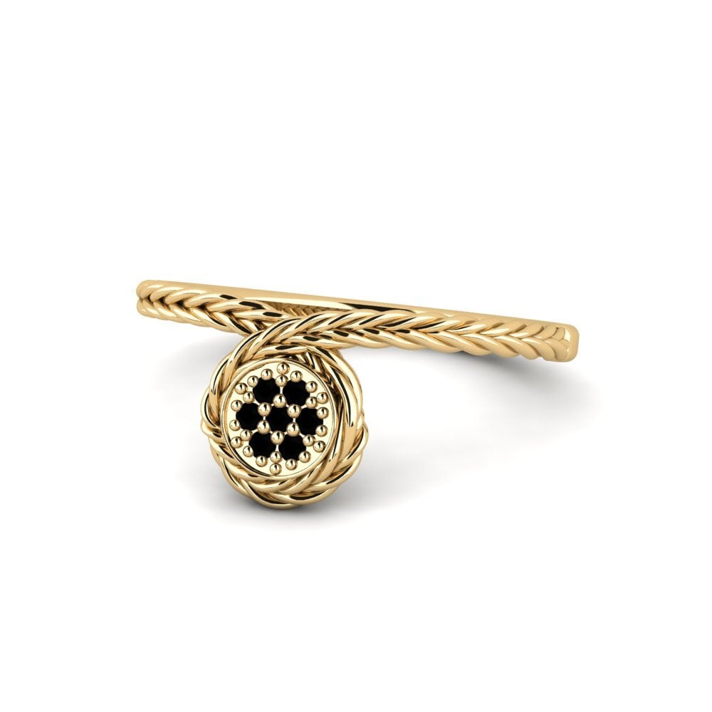 Diamante Negro Anel Rollup
