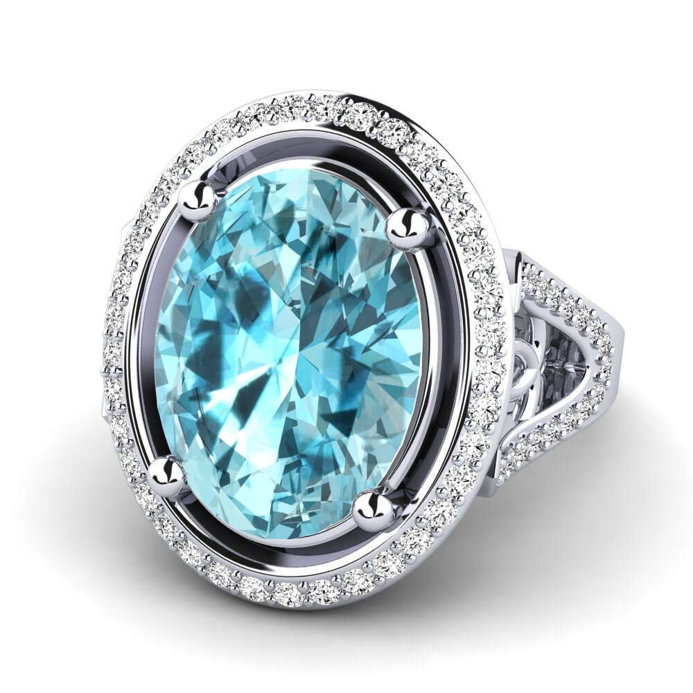 Blue Zircon Ring Romaine