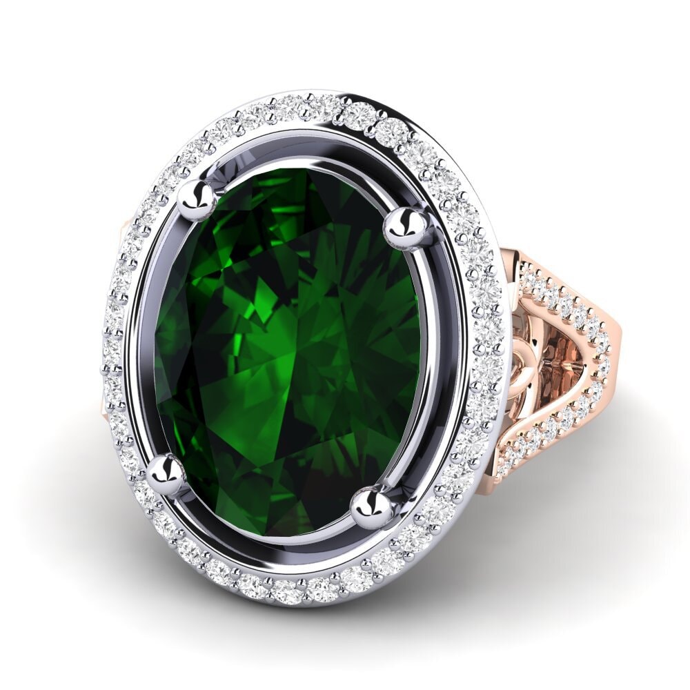 18ct Rose & White Gold Ring Romaine