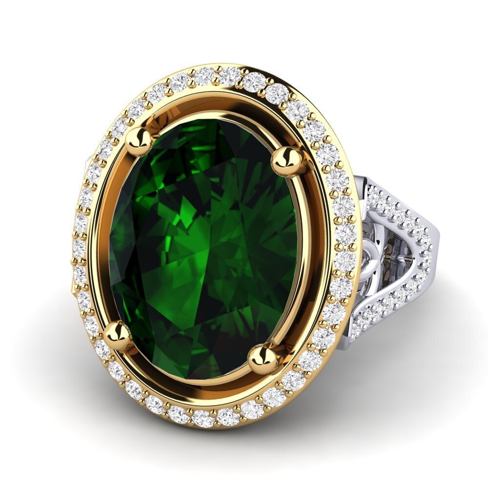 18ct White / Yellow Gold Ring Romaine