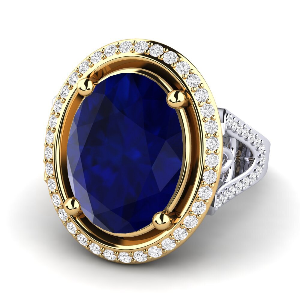 18k Oro Blanco / Amarillo Anillo Romaine