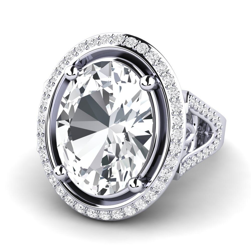 White Zircon Ring Romaine