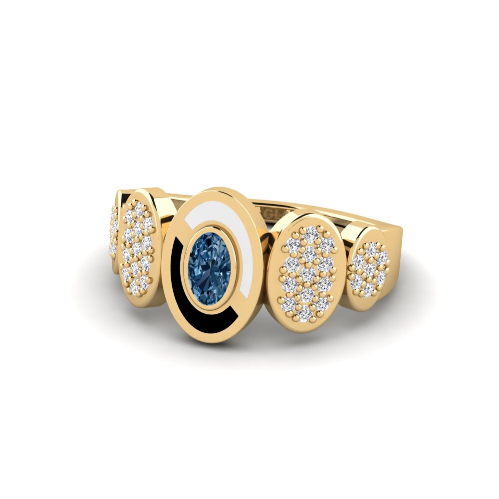 Blauer Diamant Ring Romana