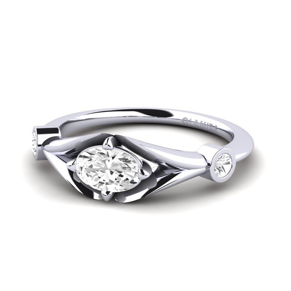 Zafiro blanco Anillo de compromiso Romina