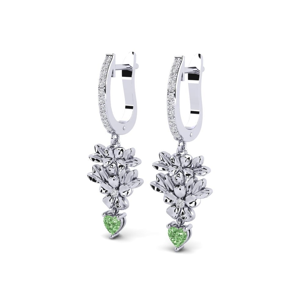 Heart Green Diamond Women's Earring Romola