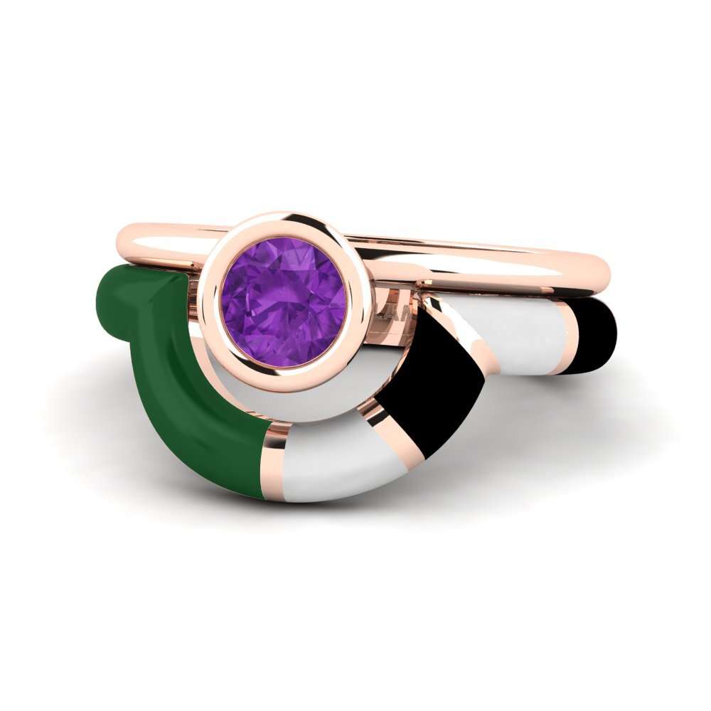 Amethyst Ring Rondek SET