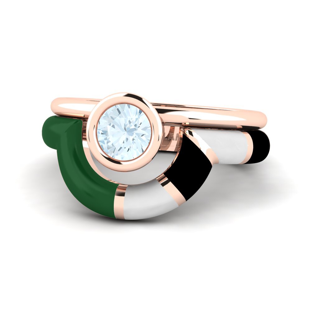Aquamarin Ring Rondek SET