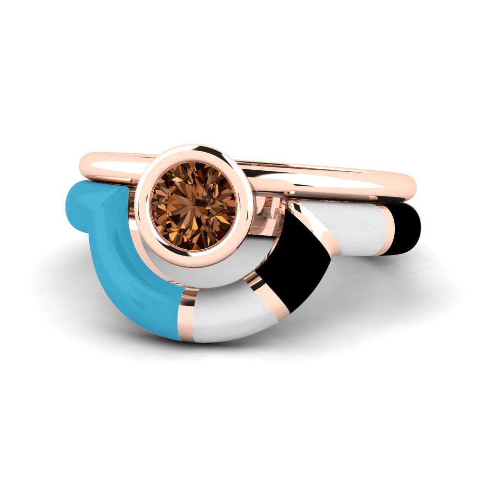 Brown Diamond Ring Rondek SET