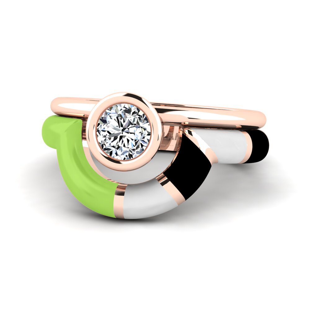 Zirkonia Ring Rondek SET