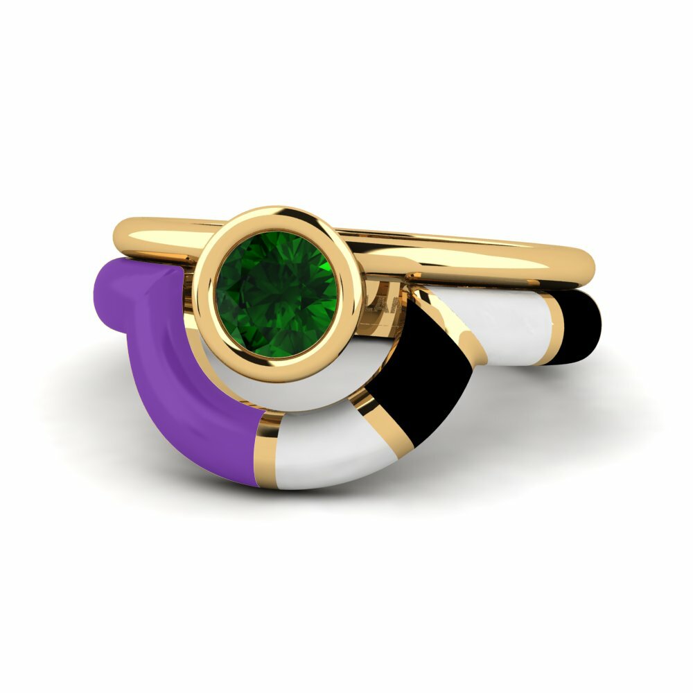 Bagues Tourmaline Verte Mode