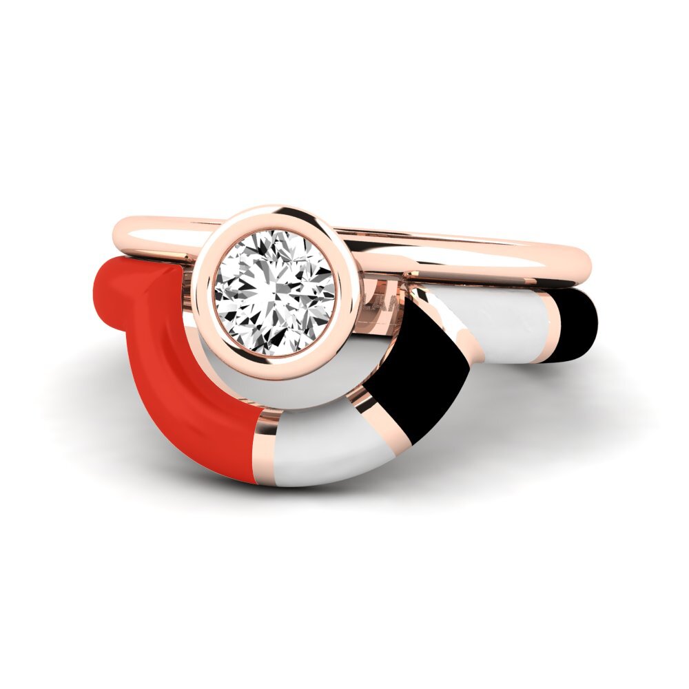 Moissanit Ring Rondek SET