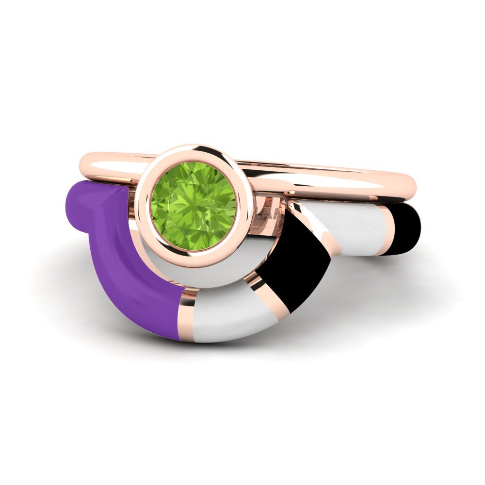 Peridoto Anillo Rondek SET