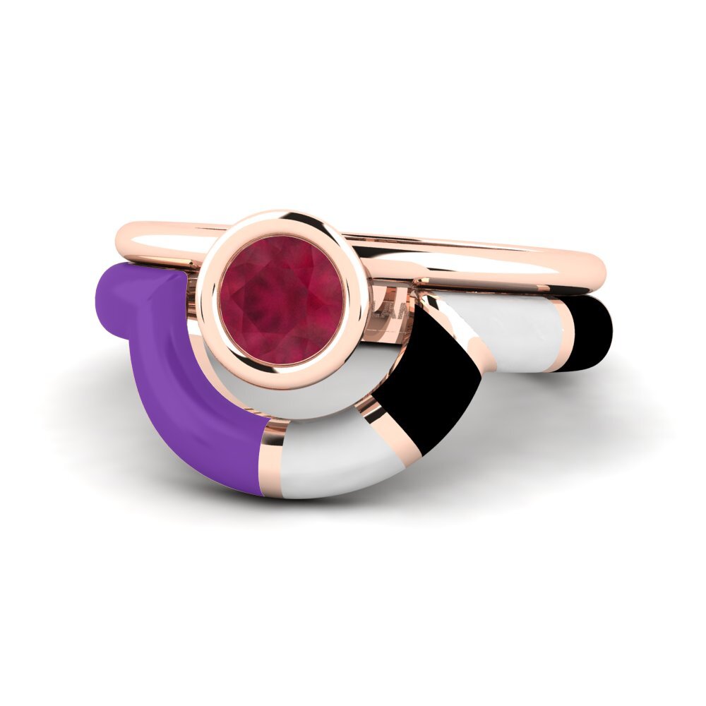 Rubí Anillo Rondek SET