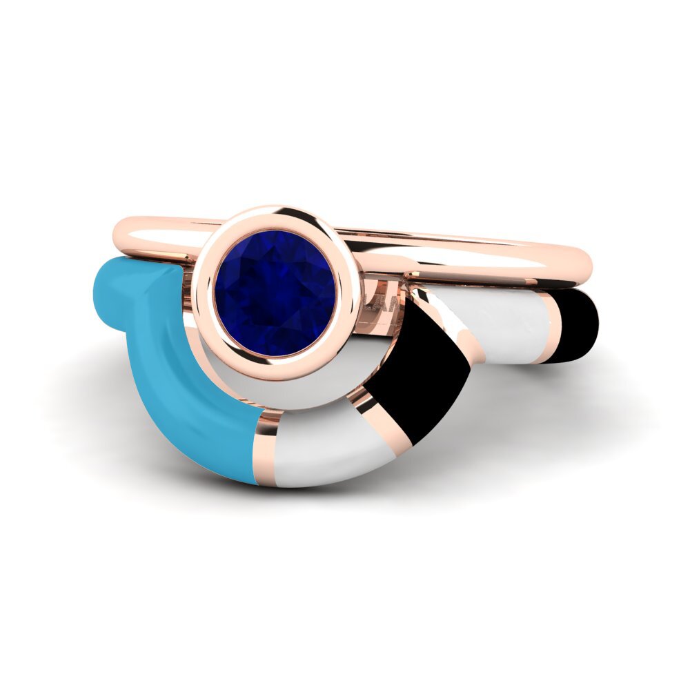 Saphir Ring Rondek SET