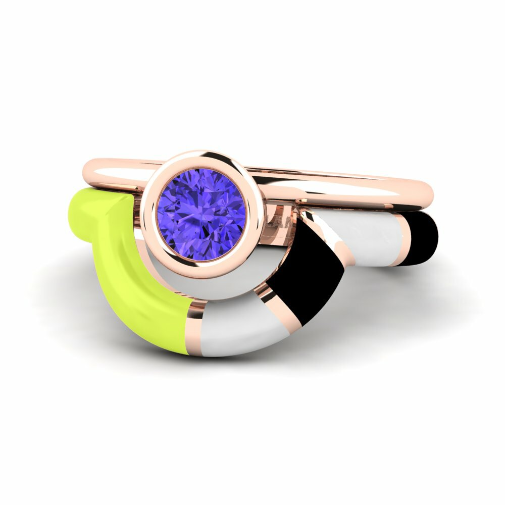 Tanzanite Bague Rondek SET