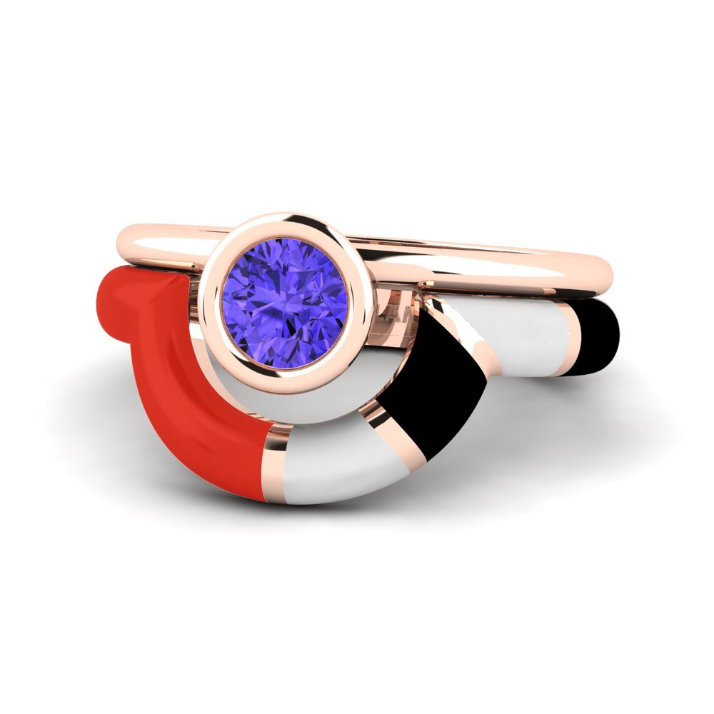 Tansanit Ring Rondek SET