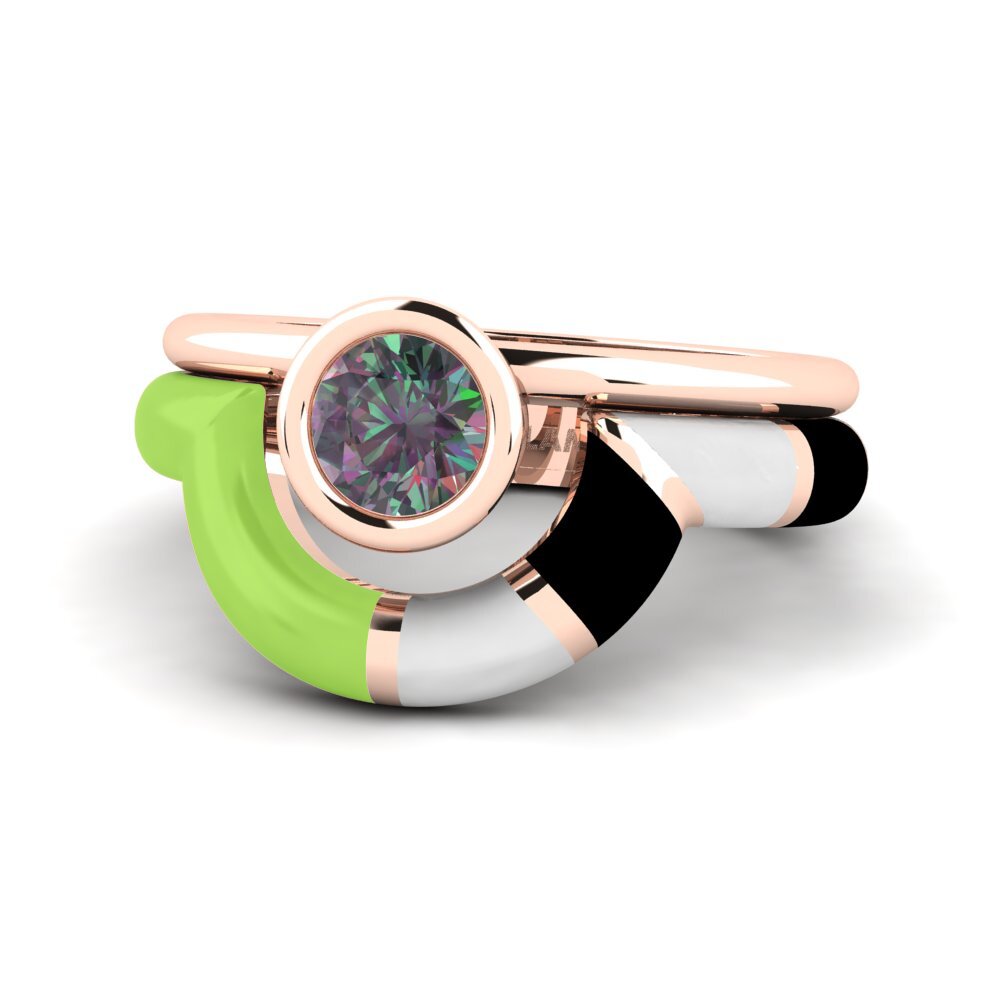 Mystic Topas Ring Rondek SET