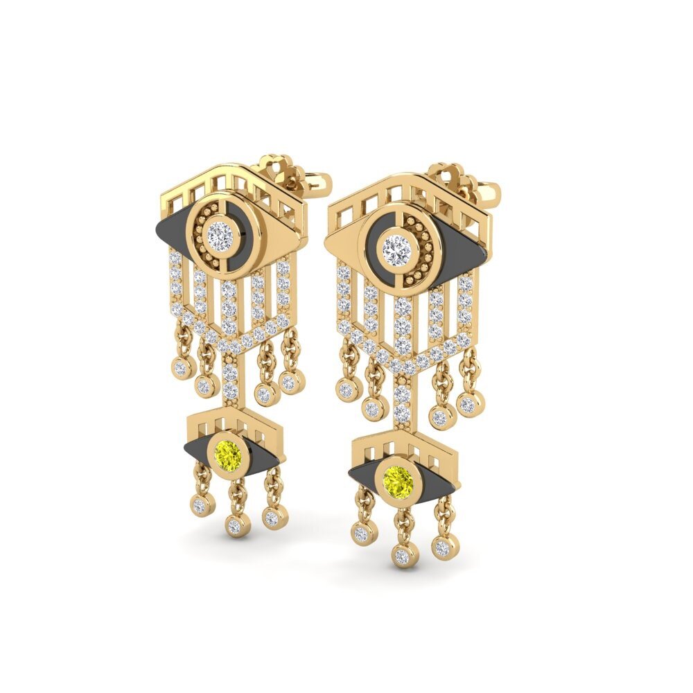 Yellow Diamond Women's Earring Rosebase