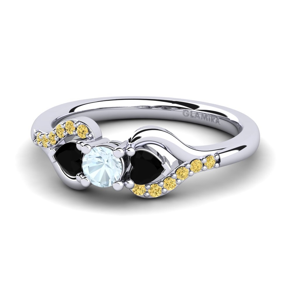Aquamarine Engagement Ring Roselina 0.16 crt