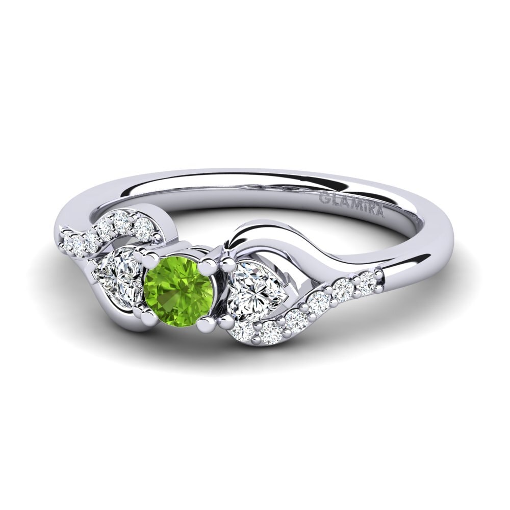 Peridot Engagement Ring Roselina 0.16 crt