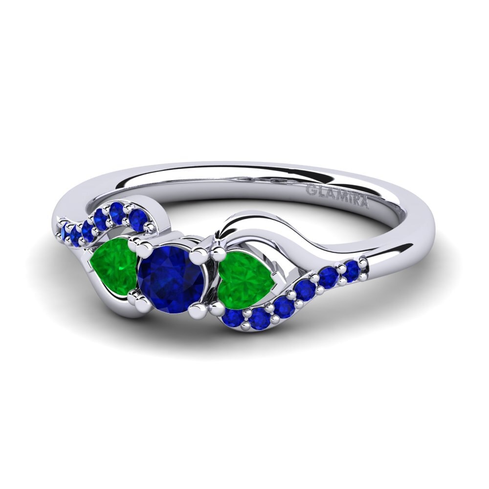 Zafiro Anillo de compromiso Roselina 0.16 crt