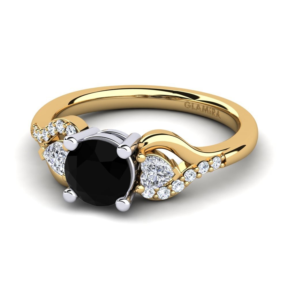 Black Diamond Engagement Ring Roselina 0.8 crt