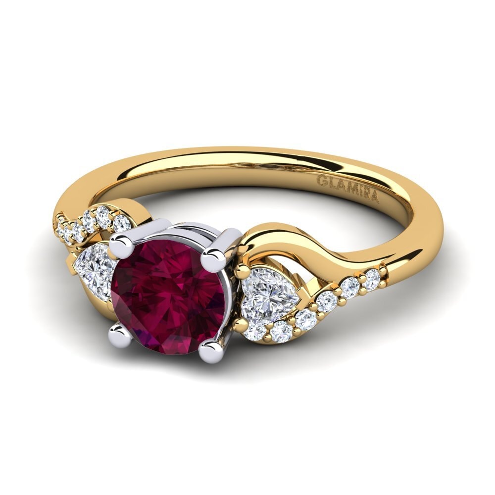 Rhodolite Garnet Engagement Ring Roselina 0.8 crt