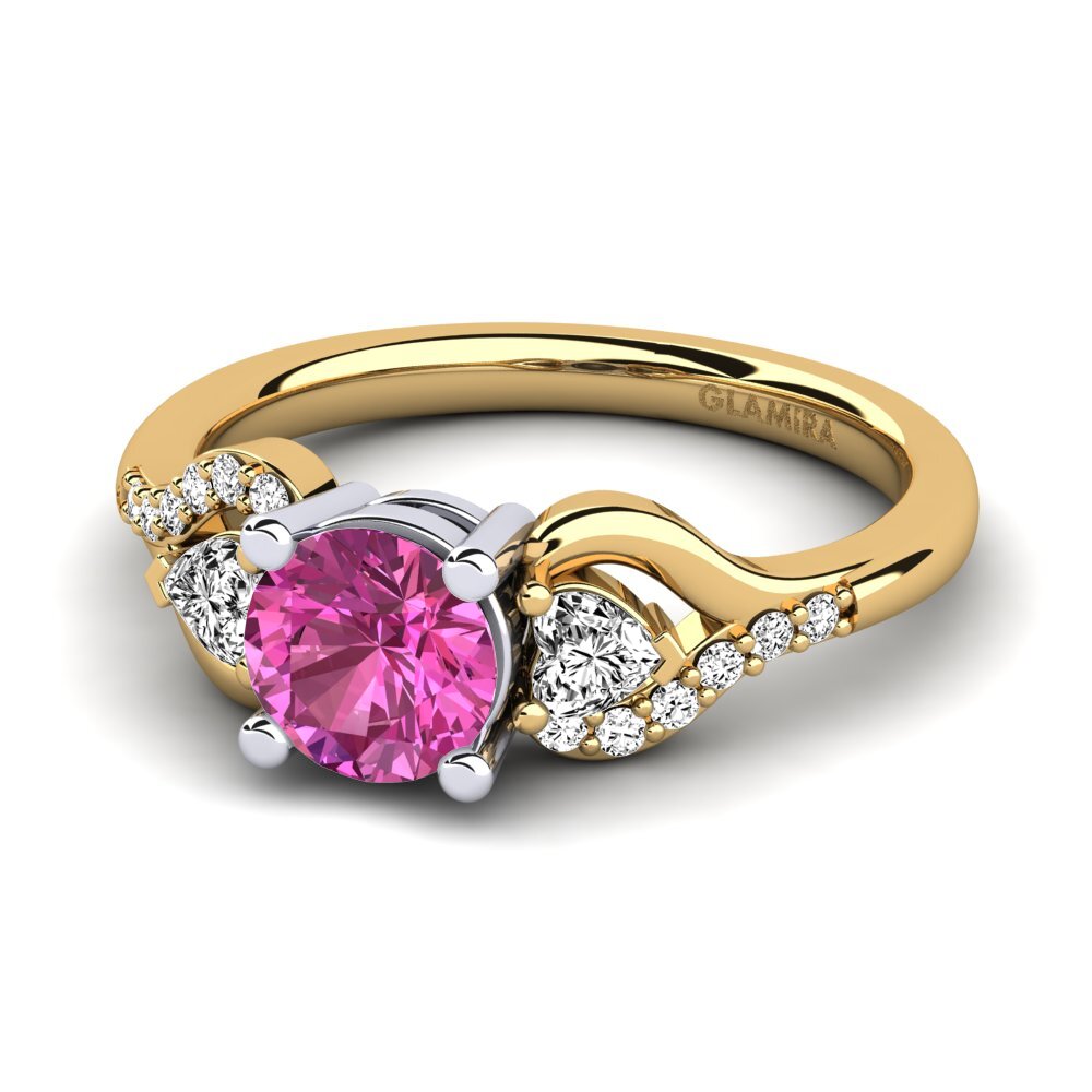 Topacio Rosa Anillo de compromiso Roselina 0.8 crt