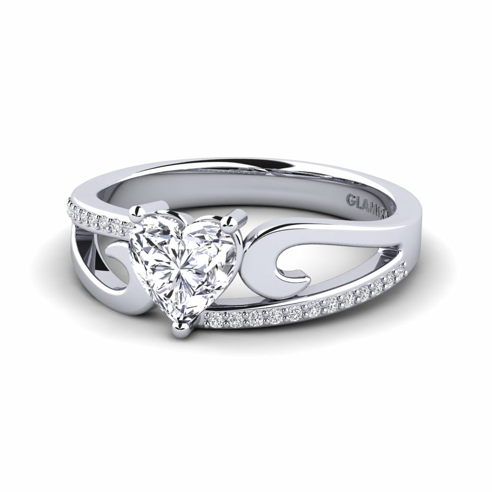 950 Platinum Engagement Ring Roselly