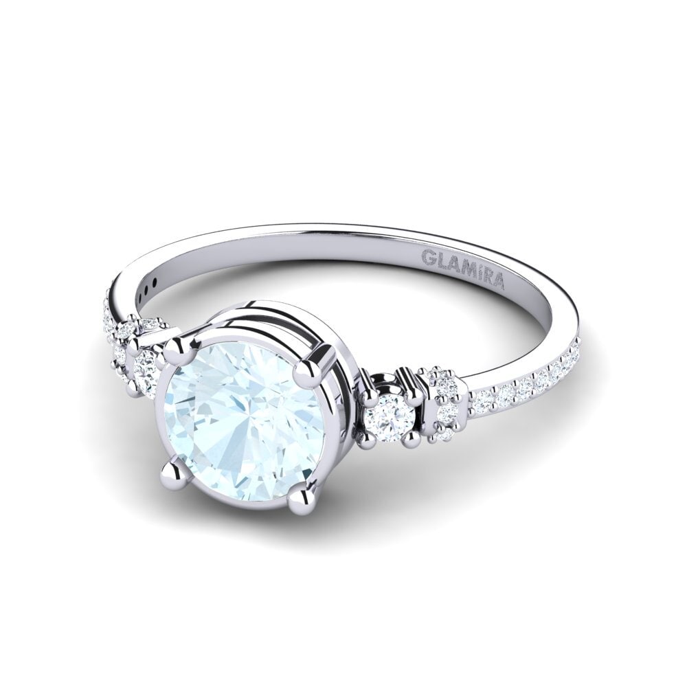 Aguamarina Anillo de compromiso Roselyn