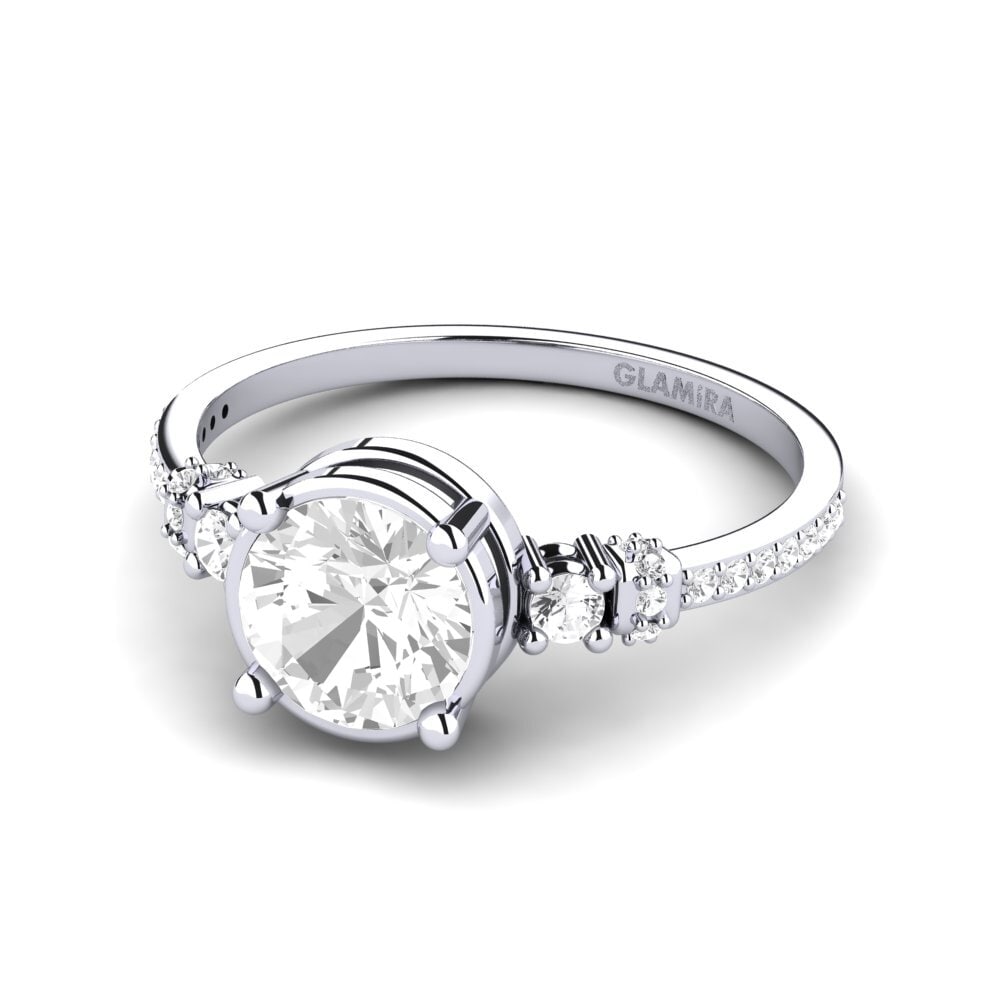 Zafiro blanco Anillo de compromiso Roselyn