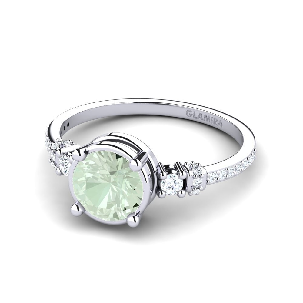 Amatista verde Anillo de compromiso Roselyn