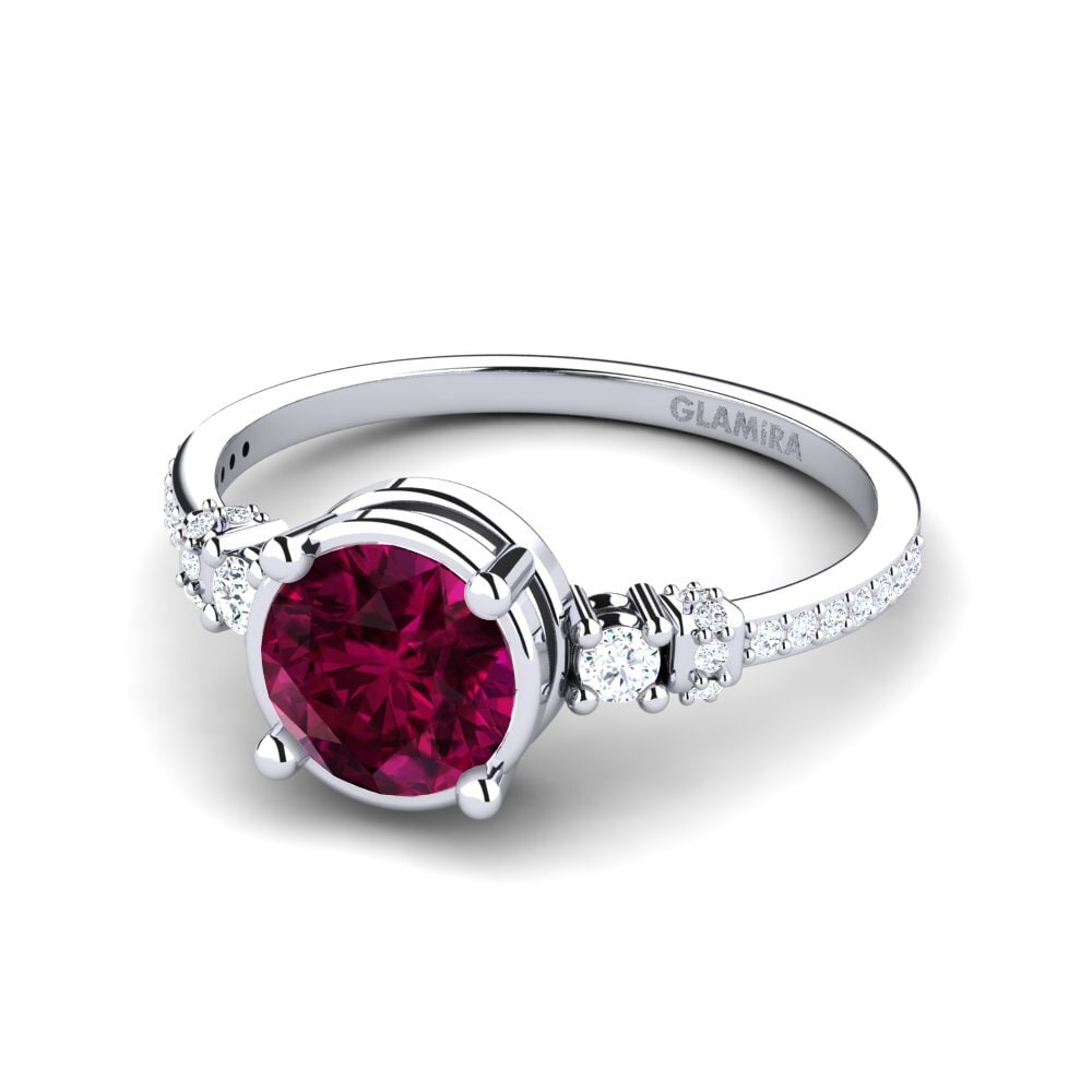 Granate Rhodolite Anillo de compromiso Roselyn