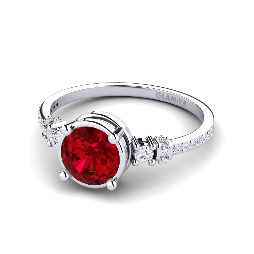 Circonita Roja Anillo de compromiso Roselyn