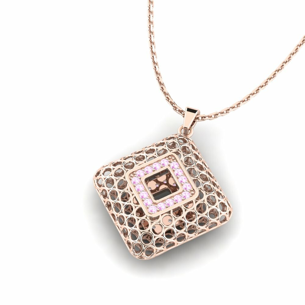 Roze Saffier Dames Hanger Rosendo