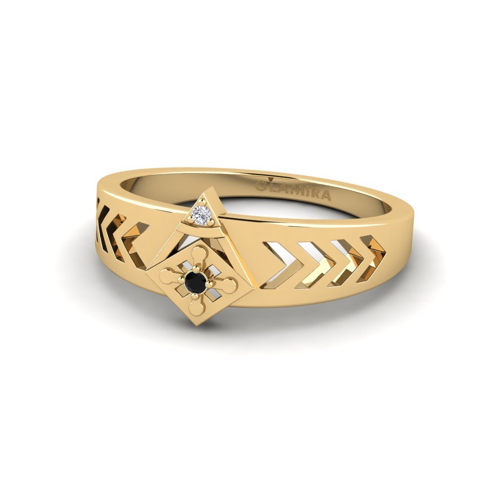 Zafiro negro Anillo Rossano