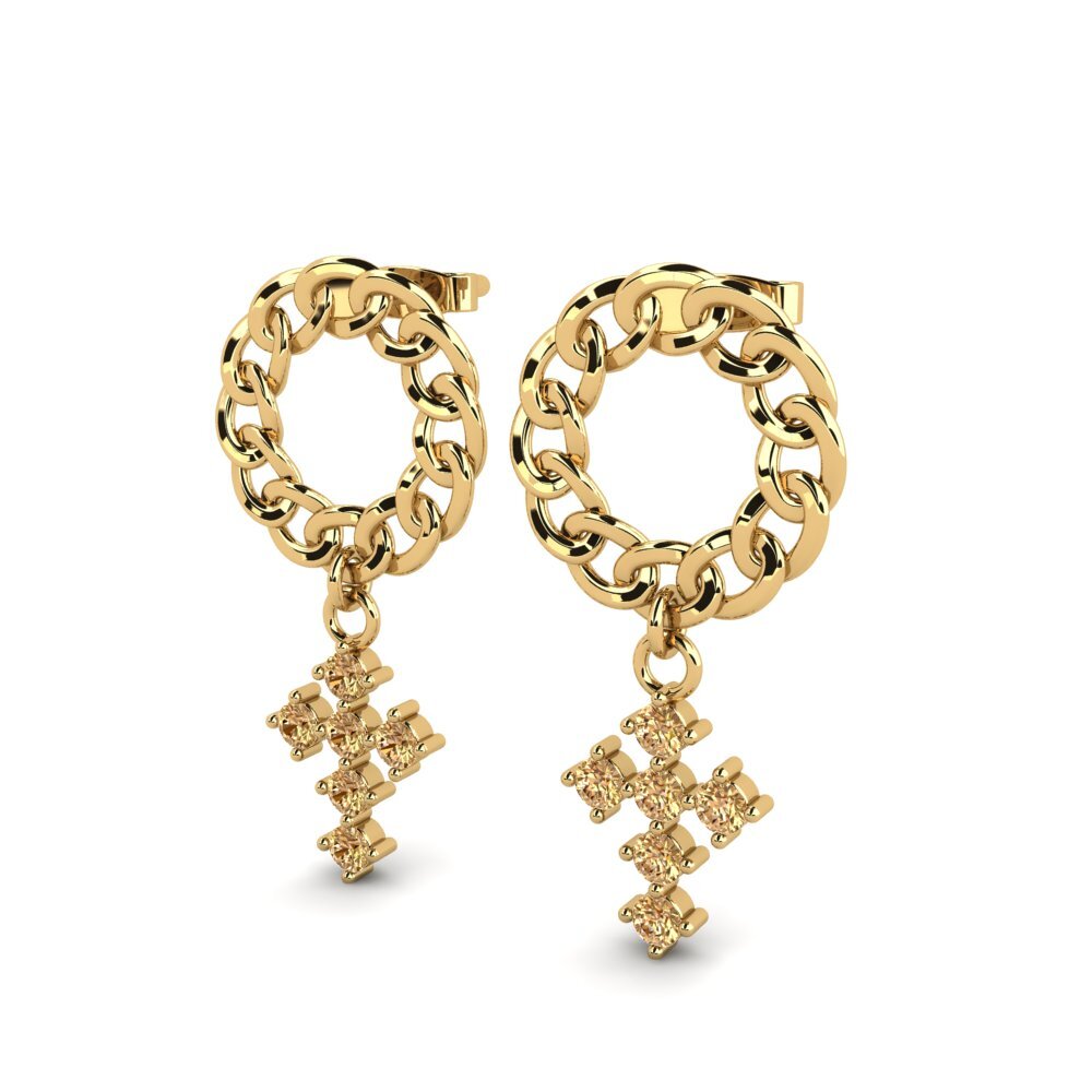 Diamante Marrón Pendiente de mujer Royaled