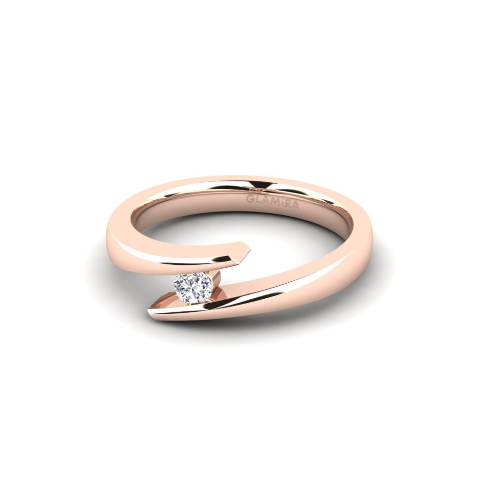 Rotgold 585 Verlobungsringe Rosita 0.1 crt
