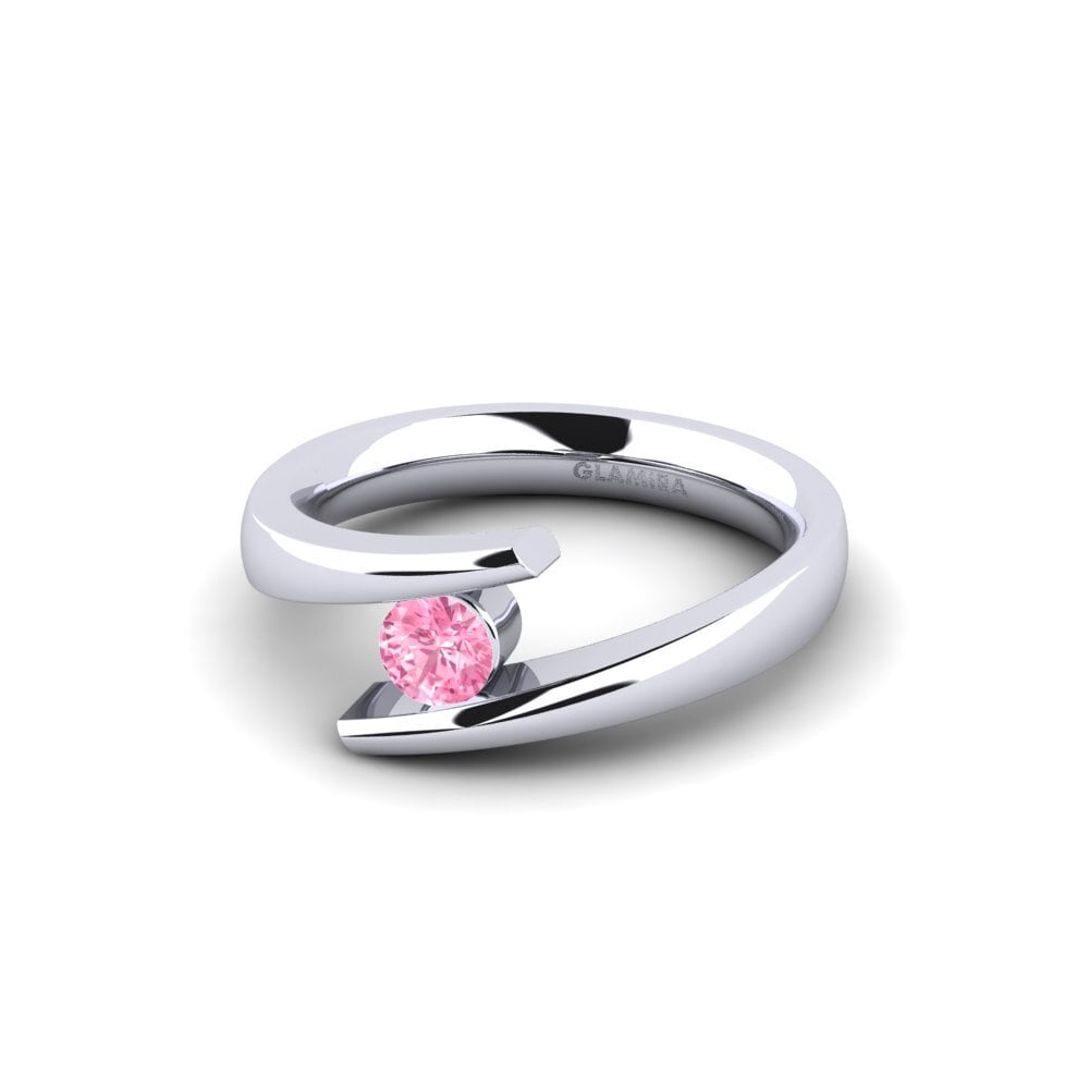 Zafiro Rosado Anillo de compromiso Rosita 0.25 crt