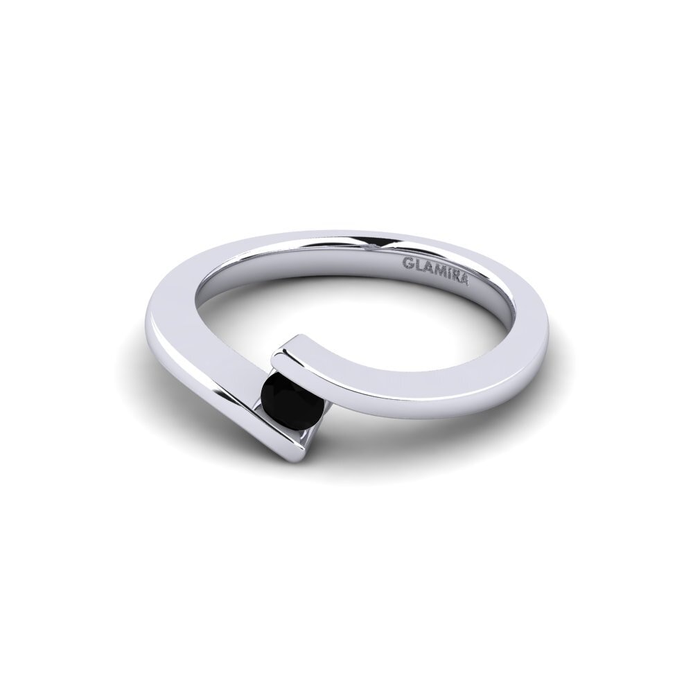 Zafiro negro Anillo de compromiso Storm 016crt