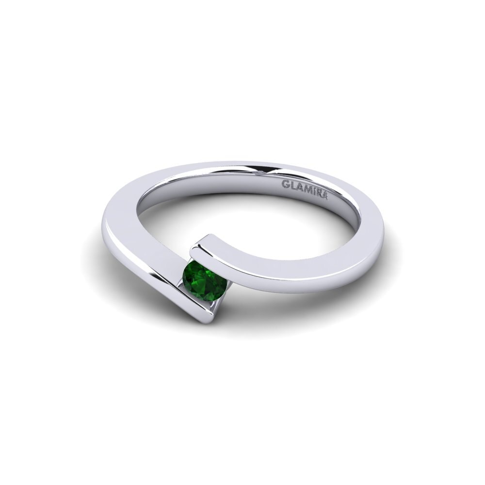 Turmalina verde Anillo de compromiso Storm 016crt